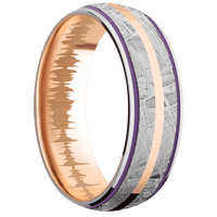 Platinum + Polish Finish + 14K Rose Gold