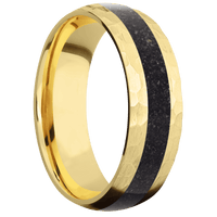 10K Yellow Gold + Hammer Finish