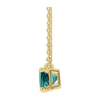 14K Yellow Gold Lab-Grown Alexandrite 18" Necklace