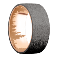 Tantalum Noir + Stipple Finish + 10K Rose Gold