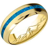 14K Yellow Gold + Machine , Polish Finish