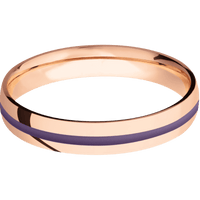 14K Rose Gold + Polish Finish