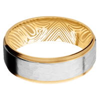 10K Yellow Gold + Polish , Satin Finish