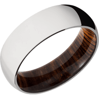 14K White Gold + Polish Finish + Cocobolo