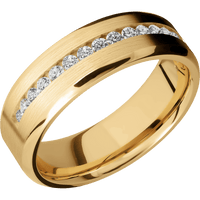 10K Yellow Gold + Satin , Polish Finish