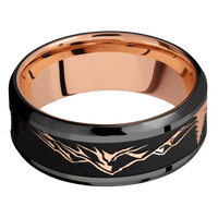 Zirconium + Polish , Polish Finish + 14K Rose Gold