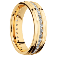 14K Yellow Gold + Polish , Polish Finish