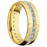 10K Yellow Gold + Hammer Finish