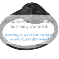 Small Circle signet ring (10mm) in Zirconium, with a Cigar style band and a Trees engraving.