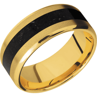 18K Yellow Gold + Sand , Polish Finish
