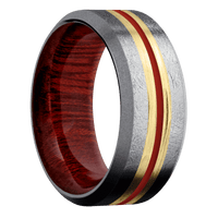 Tantalum + Distressed , Sand Finish + Blood Wood