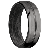 Tantalum Noir + Polish , Satin Finish + Forged Carbon Fiber