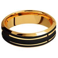 22K Yellow Gold + Polish , Polish Finish