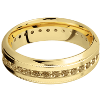 14K Yellow Gold + Anglesatin , Polish Finish