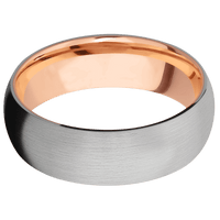 Titanium + Satin Finish + 14K Rose Gold