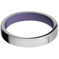 14K White Gold + Anglesatin Finish + Bright Purple