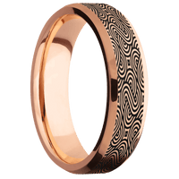 10K Rose Gold + Satin , Polish Finish