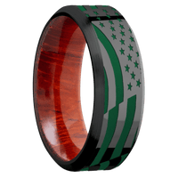 Zirconium + Polish , Satin Finish + Padauk