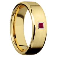 18K Yellow Gold + Satin , Polish Finish