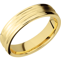 22K Yellow Gold + Treebarkh , Polish Finish