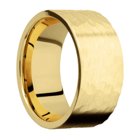 22K Yellow Gold + Hammer Finish
