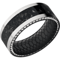 Zirconium + Crosssatinsilver Finish + Black