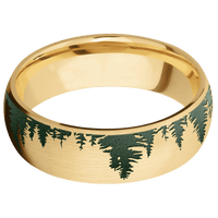 10K Yellow Gold + Satin Finish