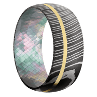 Damascus + Acid Finish + Black Mother of Pearl