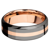 Tantalum Noir + Polish , Polish Finish + 14K Rose Gold