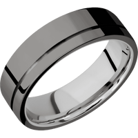 Tantalum Noir + Polish , Polish Finish + 14K White Gold