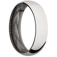 18K White Gold + Polish Finish + Tantalum Noir
