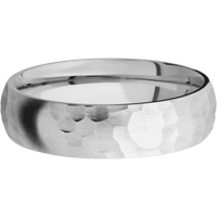 14K White Gold + Hammer Finish