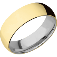 14K Yellow Gold + Polish Finish + Titanium