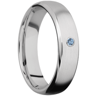 14K White Gold + Satin , Polish Finish