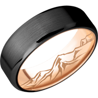 Zirconium + Satin , Polish Finish + 14K Rose Gold