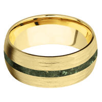 10K Yellow Gold + Treebarkh Finish