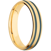 10K Yellow Gold + Satin Finish
