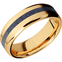 14K Yellow Gold + Satin , Polish Finish