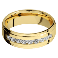 14K Yellow Gold + Polish , Polish Finish