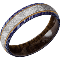 Titanium Damascus + Satinetched Finish + Walnut