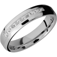 18K White Gold + Satin , Polish Finish