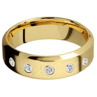 14K Yellow Gold + Stone , Polish Finish