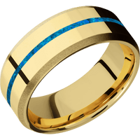 10K Yellow Gold + Polish , Sand Finish