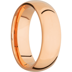 14K Rose Gold + Polish Finish