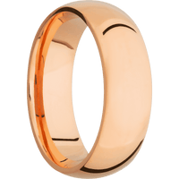 14K Rose Gold + Polish Finish