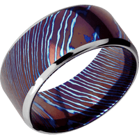 Titanium Damascus + Polish , Polish Finish