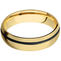 14K Yellow Gold + Satin , Satin Finish