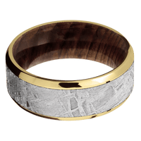 14K Yellow Gold + Polish , Polish Finish + Sequoia