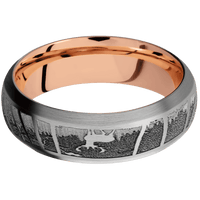 Titanium + Satin , Satin Finish + 14K Rose Gold