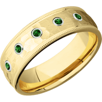 10K Yellow Gold + Hammer Finish